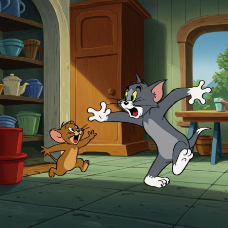  Tom Jerry, l'Éternelle Course-Poursuite Diamond Painting Tom et Jerry