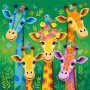  Giraffen: Die Regenbogenfamilie Diamond Painting Giraffe