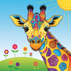  Giraffe: Der psychedelische Traum Diamond Painting Giraffe