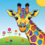 Diamantschilderij Giraffe: De psychedelische droom Diamond Painting Giraf