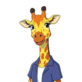  Giraffe: Die Giraffe im Casual Style Diamond Painting Giraffe