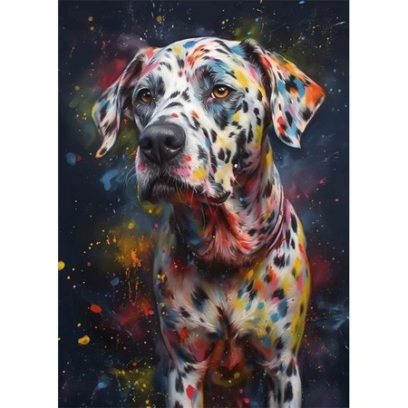 Dalmatien aux Taches Multicolores