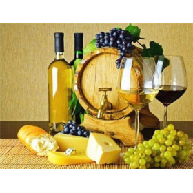 Pittura a diamante Botte di vino Diamond Painting Caffè Tè