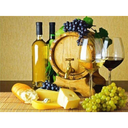  Weinfass Diamond Painting Kaffee Tee