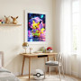 Pikachu im rosafarbenen Regen – Diamond Painting