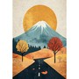 Route vers le Mont Fuji en automne
