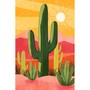 Cactus et soleil dans le désert mexicain
