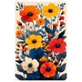 Motif de pavots et anémones colorées