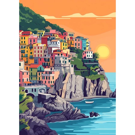 Village coloré de Manarola à Cinque Terre