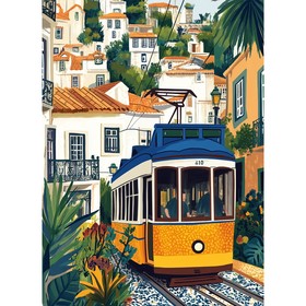Tramway 28 jaune de Lisbonne