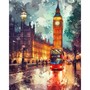 Reflets de Big Ben et bus rouge à Londres