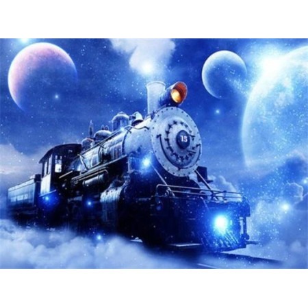 Locomotive Onirique sous les Étoiles Diamond Painting