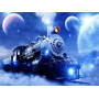 Locomotive Onirique sous les Étoiles Diamond Painting