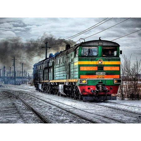 Locomotive Diesel Hivernale Diamond Painting
