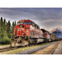 Train de Marchandises CP 9710 dans les Rocheuses Diamond Painting