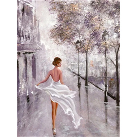 Promenade Brumeuse dans la Ville Diamond Painting