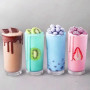 Smoothies Arc-en-Ciel : Quatre Délices Fruités en Broderie Diamant Diamond Painting