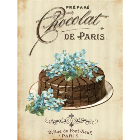 Gâteau Chocolat Vintage Paris Diamond Painting