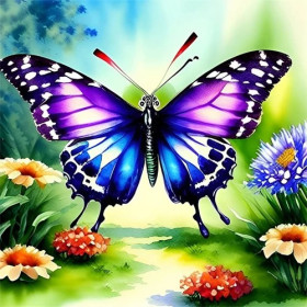 Papillon Royal aux Ailes d'Améthyste Diamond Painting