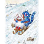 Luge Enneigée des Chats Farceurs Diamond Painting