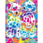 Chiens Artistes : Duo de Dalmatiens aux Éclaboussures de Couleurs Diamond Painting
