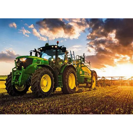 Tracteur John Deere au Couchant Doré Diamond Painting