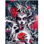 Calavera aux Roses Rouges Diamond Painting