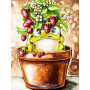 Grenouille Espiègle au Pot de Fraises Diamond Painting