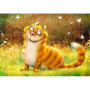 Chat Tigré aux Papillons Diamond Painting