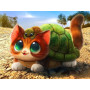 Chaton Tortue Aventurier Diamond Painting