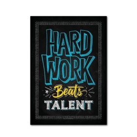 Citation Motivationnelle Hard Work Beats Talent Diamond Painting