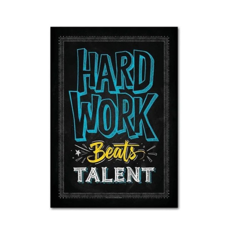 Citation Motivationnelle Hard Work Beats Talent Diamond Painting