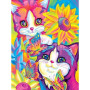 Félin Psychédélique aux Papillons Diamond Painting