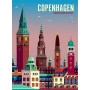 Panorama Vintage de Copenhague en Broderie Diamant Diamond Painting