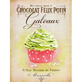 Cupcake Vintage Chocolat Felix Potin Diamond Painting