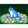 Chat Chanceux au Pactole Étincelant Diamond Painting