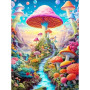 Forêt Enchantée des Champignons Géants Diamond Painting