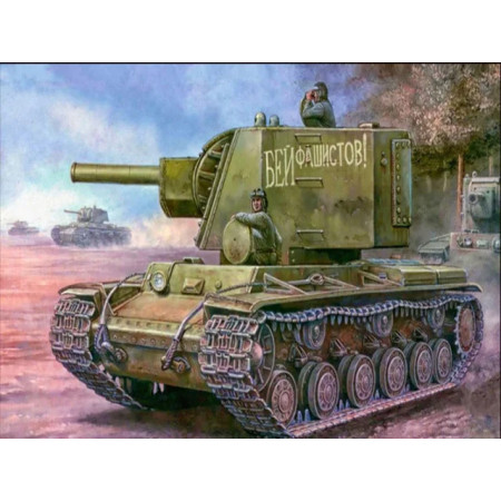 Char KV-2 dans la Tempête de Sable Diamond Painting