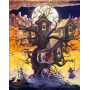 Manoir Hanté dans l'Arbre des Sorcières Diamond Painting