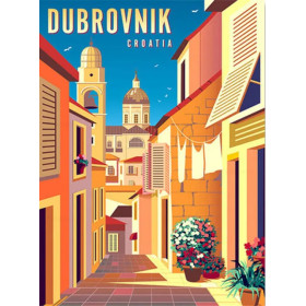 Ruelles Ensoleillées de Dubrovnik Diamond Painting