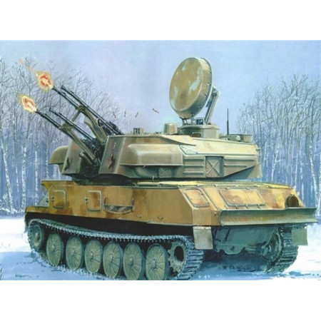 Tempête de Sable : ZSU-23-4 Shilka en Hiver Diamond Painting