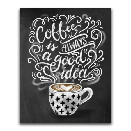 Tasse de Café au Latte Art Cœur Diamond Painting