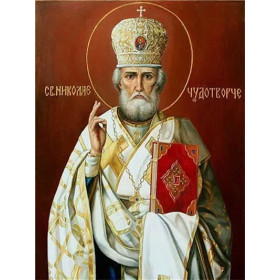 Saint Nicolas le Thaumaturge en Broderie Diamant Diamond Painting