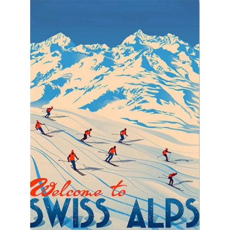 Alerte Rouge dans les Alpes Suisses Diamond Painting
