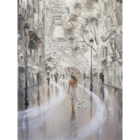 Élégance Parisienne sous la Pluie Diamond Painting