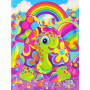 Tortue Arc-en-Ciel et Champignons Magiques Diamond Painting