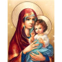 Virgin Mary and Child Jesus sacred icon diamond painting shiny rhinestones