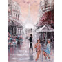 Paris en Terrasse : Café et Tour Eiffel Diamond Painting