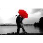 Baiser sous l'Orage Rouge Diamond Painting