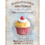 Cupcake Vintage à la Framboise - Publicité Senez-Sturbelle Diamond Painting